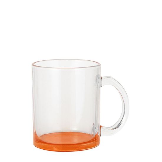 Picture of MUG GLASS -11oz (CLEAR) ORANGE bottom