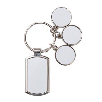 Picture of KEY-RING - METAL (RECTANGULAR) with 3 Circles