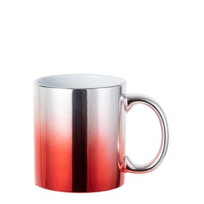 Picture of MUG 11oz - MIRROR - RED/SILVER Gradient
