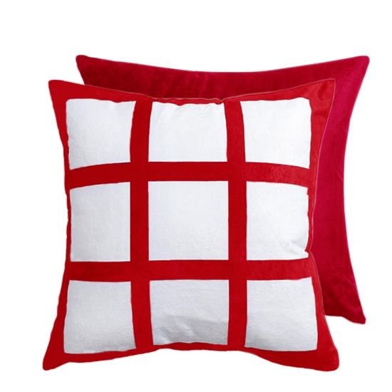 Εικόνα της Pillow Cover 40x40  (9 Panels) Red Polyester