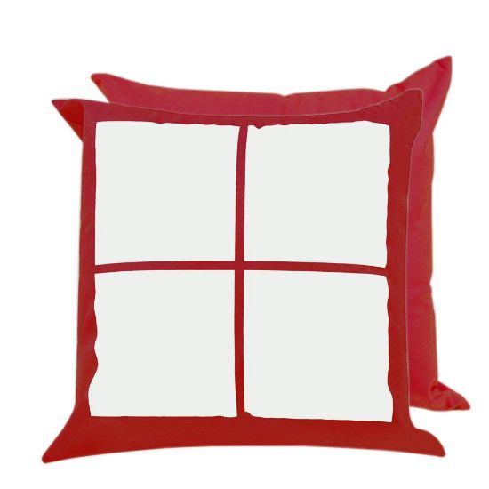 Εικόνα της Pillow Cover 40x40  (4 Panels) Red Polyester