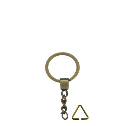 Picture of METAL ring (Golden Antique) with Tab & Triangle