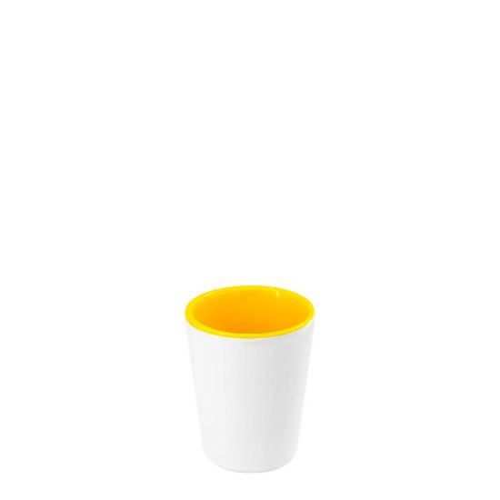 Picture of Shot - 1.5oz Ceramic (White) with Yellow inner
