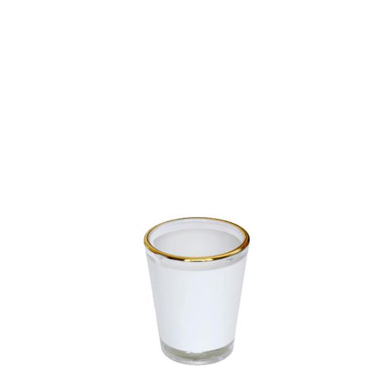 Picture of Shot Glass - 1.5oz (Clear) with Patch & Gold Rim