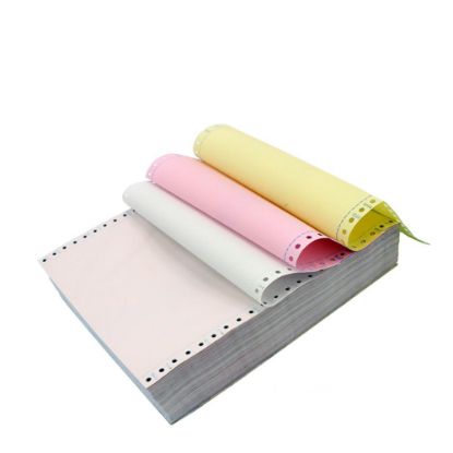 Picture of 8"x 9.5" (3ply) WHITE/PINK/YELLOW (with side perforation)