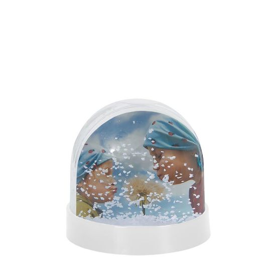 Picture of Acrylic Photo Block Globe/White (Alu. Insert 7x6.3cm) with White Snow