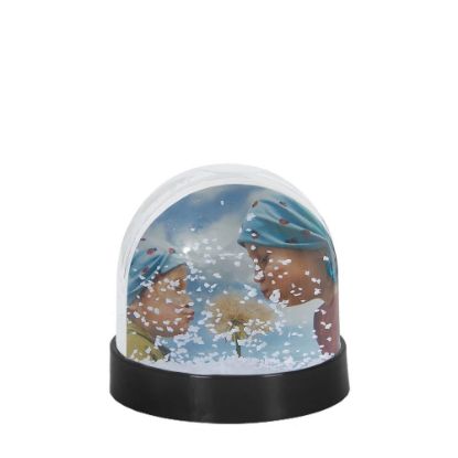 Picture of Acrylic Photo Block Globe/Black (Alu. Insert 7x6.3cm) with White Snow