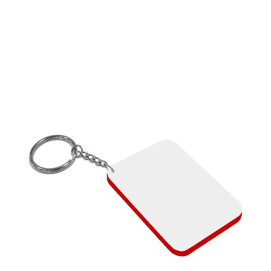 Picture of Key-ring 48x68mm (Plastic 2-sided) RED edge
