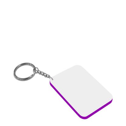 Picture of Key-ring 48x68mm (Plastic 2-sided) PURPLE edge