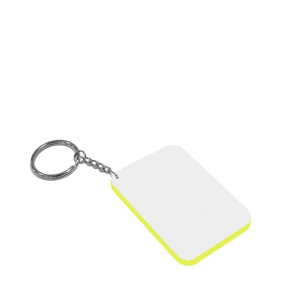 Picture of Key-ring 48x68mm (Plastic 2-sided) YELLOW edge