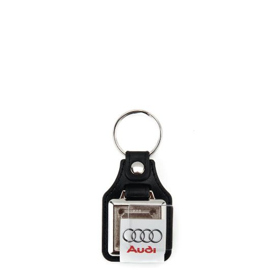 Picture of KEYRING LEATHER (BLACK) 25x25mm (pack 10)