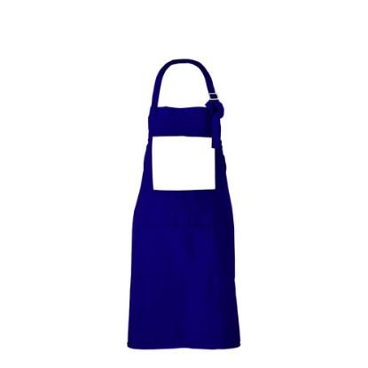 Picture of APRON - ADULTS (64x84) pocket CANVAS blue