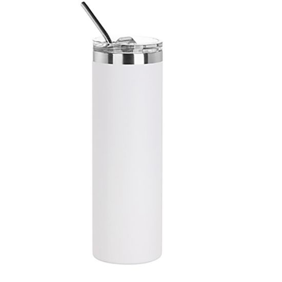 Picture of Skinny Tumbler 30oz (White) Powder Coated Matt