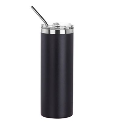 Picture of Skinny Tumbler 20oz (Black) Powder Coated Matt