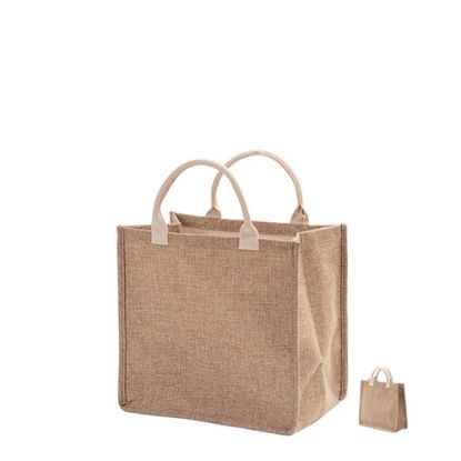 Picture of Shopping Bag (Linen Brown) 32x30x20cm side gusset