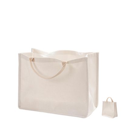Picture of Shopping Bag (Linen Beige) 45x34x20cm side gusset