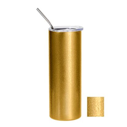 Picture of Skinny Tumbler 20oz (Crackle) Gold
