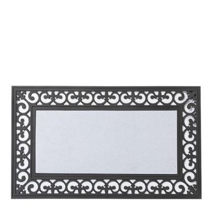 Εικόνα της Door Mat 45x75cm (Rectangle) PVC with white felt 25x56cm
