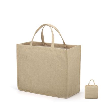 Picture of Shopping Bag (Linen Nature) 43x34x19cm side gusset