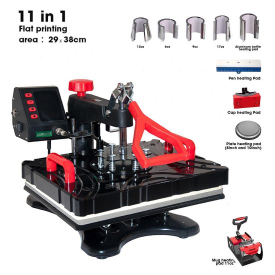 Picture of Flat Heat Press 29x38cm (Swing manual) Multifunction 11 in 1