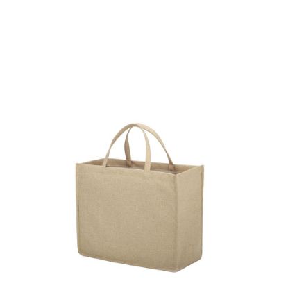 Picture of Shopping Bag (Linen Nature) 25x25x10cm side gusset