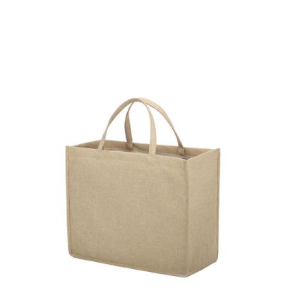 Picture of Shopping Bag (Linen Nature) 30x30x19cm side gusset