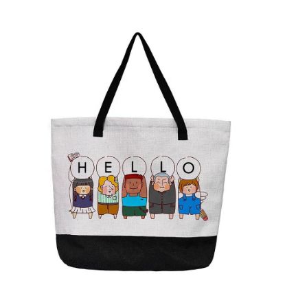 Picture of Beach Bag (LINEN) 53.2x41cm Black bottom