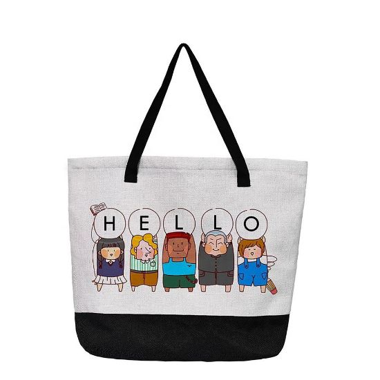 Picture of Beach Bag (LINEN) 53.2x41cm Black bottom