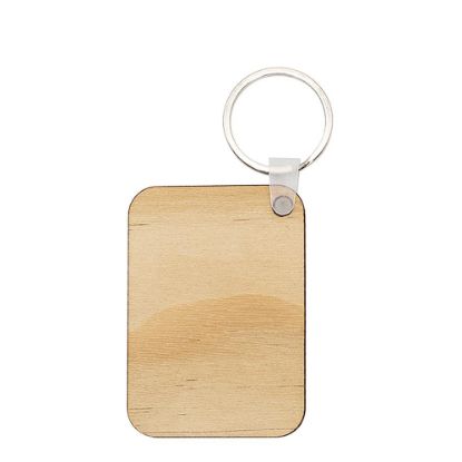 Picture of Keyring 2 sided Rectangle (4.8x6.8 cm) 3mm - Plywood