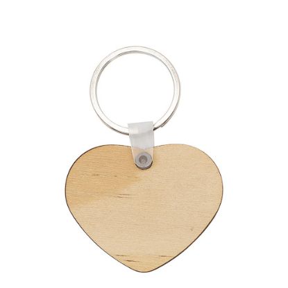 Picture of Keyring 2 sided Heart (5.2x4.2 cm) 3mm - Plywood